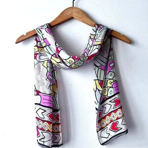 Vera Neumann Oblong Silk Printed Scarf